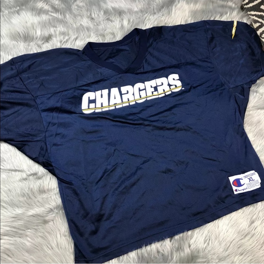 Vintage Champion Made USA Blue Chargers Football NFL Jersey XL